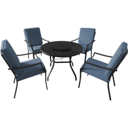 Sardinia 4 Seater Patio Dining Set - Blue - Outdoor Essentials - Wilko - thumbnail 3