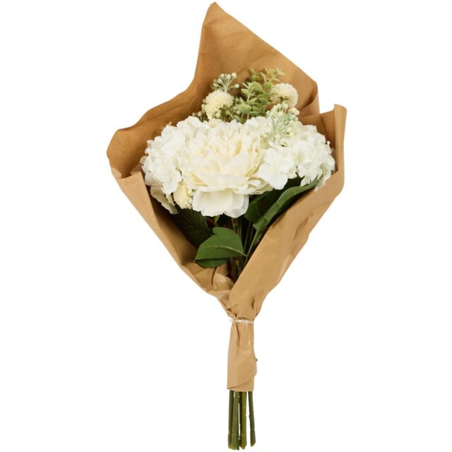 Peony and Hydrangea Bouquet Ivory - Wilko - image 1