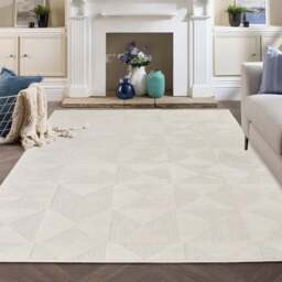 Desire Rugs Hamilton Cream Geometric Triangle Mosaic Rug 60 x 220cm - Size: 220 x 60 x 1.3cm - Wilko - thumbnail 7