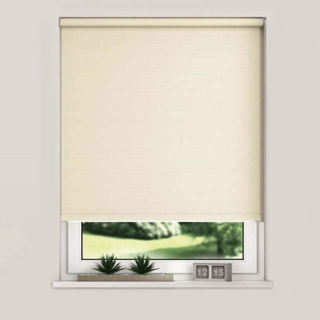 New Edge Blinds Blackout Roller Blinds Oyster 90cm - Size: W 90cm x D 165cm - Cream - Wilko - image 1