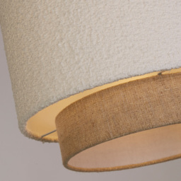 Lighting Collection Aurelia 2 Tier White and Gold Boucle Ceiling Shade - Size: 24 x 30 x 30cm - Wilko - thumbnail 5
