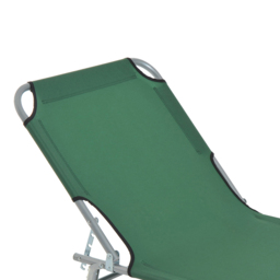 Outsunny Sun lounger Camping Cot Green - Size: 58 x 15 x 71cm - Wilko - thumbnail 5
