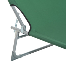 Outsunny Sun lounger Camping Cot Green - Size: 58 x 15 x 71cm - Wilko - thumbnail 4