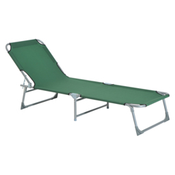 Outsunny Sun lounger Camping Cot Green - Size: 58 x 15 x 71cm - Wilko - thumbnail 3