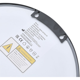 Living and Home Black Oval Metal Frame Anti Fog LED Wall Mirror with Touch Sensor - Size: 90 x 60 x 4cm - Wilko - thumbnail 6