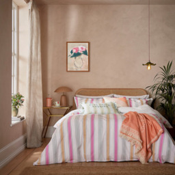 Yvonne Ellen Super King Size Multicolour Wobble Stripe Reversible Duvet Set - Wilko - thumbnail 7