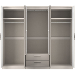 Crowndale Knightsbridge 6 Door 2 Drawer Kashmir Gloss Tall Wardrobe Ready Assembled - Kashmir Gloss & Kashmir - Wilko - thumbnail 7