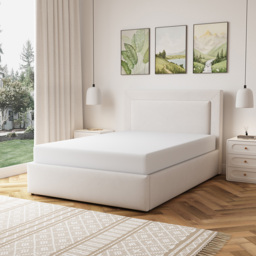 Artemis Home Weston Double Beige Linen Upholstered Ottoman Bed - Wilko - thumbnail 5