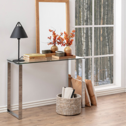 Florence Katrine Glass Top Console Table - Silver - Furniture To Go - Wilko - thumbnail 7