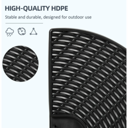 Outsunny 4 Piece Wicker Effect Parasol Base - Black - Wilko - thumbnail 7