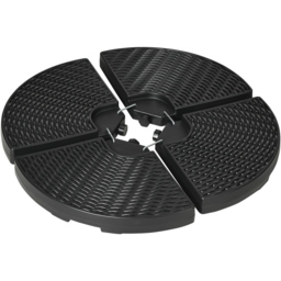 Outsunny 4 Piece Wicker Effect Parasol Base - Black - Wilko