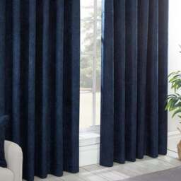 Divante Alden Navy Thermal Curtains 229cm - Size: W 228 x D 228cm - Wilko - thumbnail 7