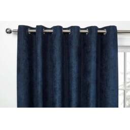 Divante Alden Navy Thermal Curtains 229cm - Size: W 228 x D 228cm - Wilko - thumbnail 3