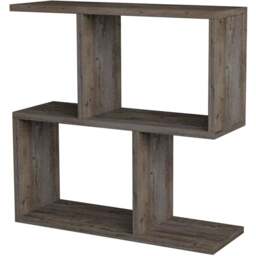 Decortie Homemania 4 Shelf Dark Coffee Wooden Side Table - Size: 60 x 60 x 19.5cm - Brown - Wilko - thumbnail 3