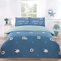 Rapport Home Counting Sheep Single Blue Duvet Set - Wilko