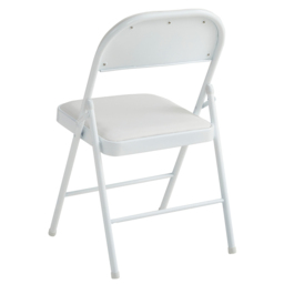 Set of 4 White Padded Folding Metal Dining Chairs - MCC - Wilko - thumbnail 5
