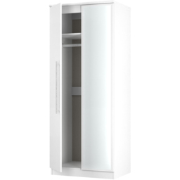 Crowndale Sherwood 2 Door Porcelain Matt Wardrobe - White - Wilko - thumbnail 6