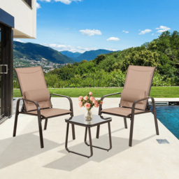 Costway 2 Seater Patio Bistro Set Brown - Size: 87.5 x 73 x 32cm - Wilko - thumbnail 5