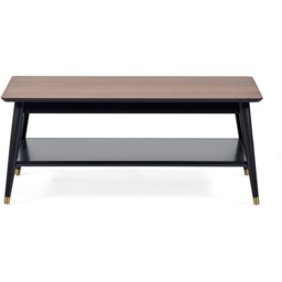 Julian Bowen Findlay Walnut and Black Coffee Table - Size: 60 x 110 x 45cm - Brown - Wilko - thumbnail 4