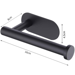 Living and Home Black Stainless Steel Wall Mounted Toilet Roll Holder - Size: 9.5 x 17 x 5cm - Wilko - thumbnail 7