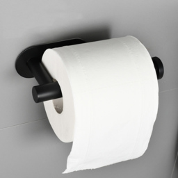 Living and Home Black Stainless Steel Wall Mounted Toilet Roll Holder - Size: 9.5 x 17 x 5cm - Wilko - thumbnail 3