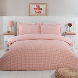 Josette Frill Duvet Set Pink Single - Wilko