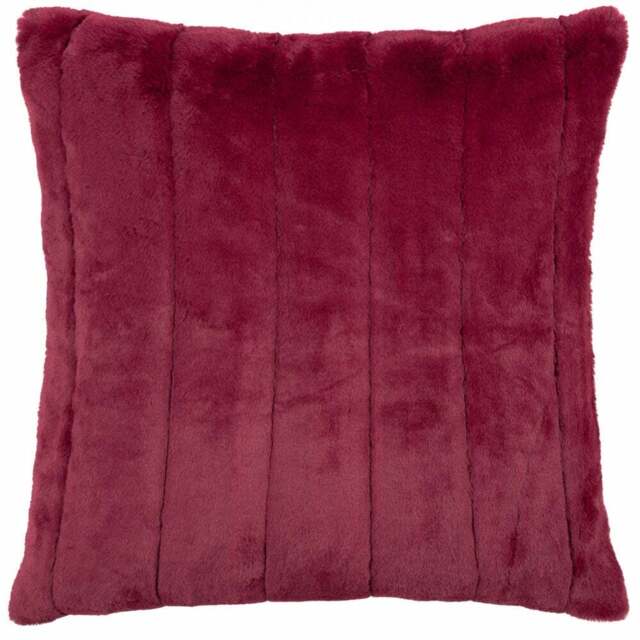 Paoletti Empress Ruby Faux Fur Cushion Large - Size: 55 x 55 cm - Multi - Wilko - image 1