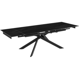 DS Living Zaira 6 Seater Dining Table Black Marble Vein - Wilko - thumbnail 3