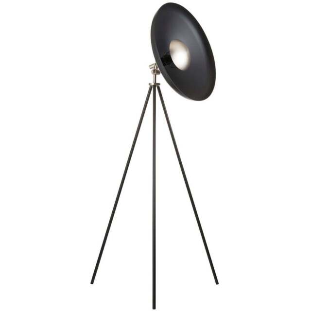 Merano Milan Matt Black Nickel Plate Complete Floor Lamp - Size: 72 x 72 x 146cm - Wilko - image 1