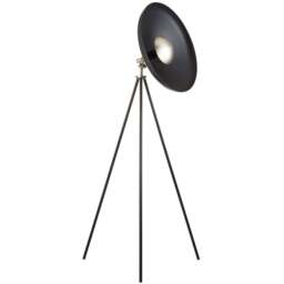 Merano Milan Matt Black Nickel Plate Complete Floor Lamp - Size: 72 x 72 x 146cm - Wilko