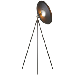 Merano Milan Matt Black Nickel Plate Complete Floor Lamp - Size: 72 x 72 x 146cm - Wilko - thumbnail 4