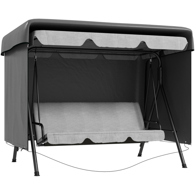 Outsunny Dark Grey Waterproof Anti UV Swing Chair Cover 215 x 155 x 150cm - Wilko - image 1