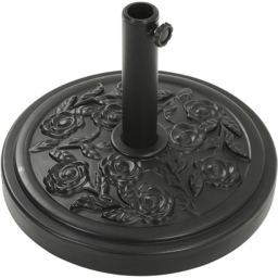 Living and Home Light Grey 3 Tier Crank and Tilt Parasol with Rose Cement Base 3m - Wilko - thumbnail 4