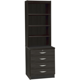 R White Cabinets 4 Drawer 4 Shelf Black Chest of Drawers - Wilko - thumbnail 3