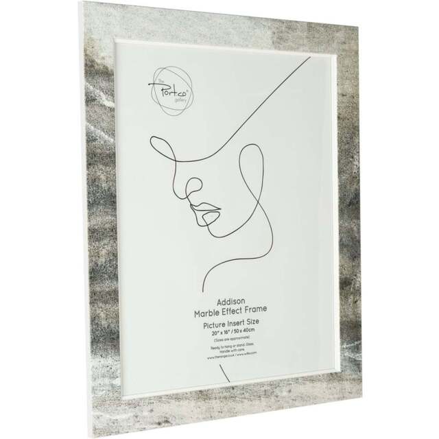 Addison Marble Effect Frame - Grey/20 x 16in - Wilko - image 1