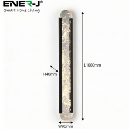 ENER-J AuroraGlow 42W CCT Adjustable and Dimming Designer Acrylic LED Wall Light 100 x 9cm - Size: 4 x 9 x 100cm - n/a - ENERJ - Wilko - thumbnail 7