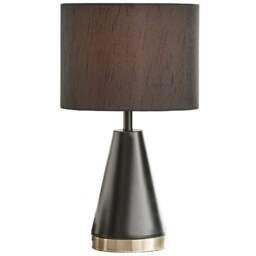 Furniturebox Willow Black and Gold Table Lamp - Size: 33 x 33 x 52cm - Wilko - thumbnail 1