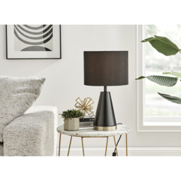 Furniturebox Willow Black and Gold Table Lamp - Size: 33 x 33 x 52cm - Wilko - thumbnail 7