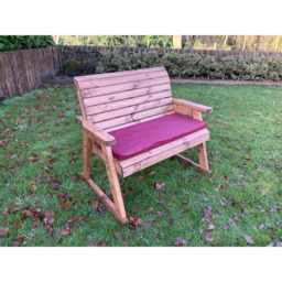 Charles Taylor 2 Seater Rocker Bench with Red Cushions - Wilko - thumbnail 3