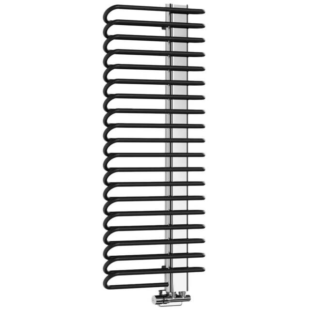 Terma Michelle 2459BTU Metallic Black and Chrome Heated Towel Rail 1200 x 500mm - Size: 120 x 50 x 12.6cm - Multi - Wilko - image 1