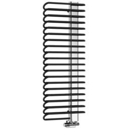Terma Michelle 2459BTU Metallic Black and Chrome Heated Towel Rail 1200 x 500mm - Size: 120 x 50 x 12.6cm - Multi - Wilko