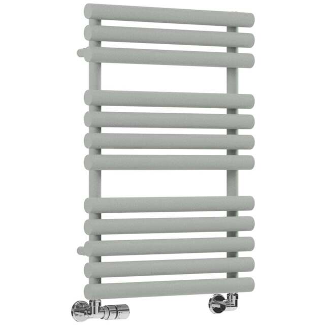 Terma Rolo Towel 1592BTU Salt n Pepper Heated Towel Rail 755 x 520mm - Size: 75.5 x 52 x 12.7cm - Grey - Wilko - image 1