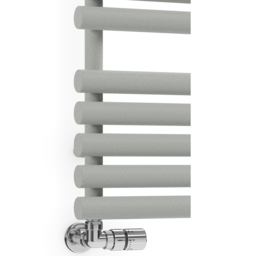Terma Rolo Towel 1592BTU Salt n Pepper Heated Towel Rail 755 x 520mm - Size: 75.5 x 52 x 12.7cm - Grey - Wilko - thumbnail 6
