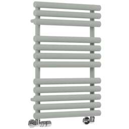 Terma Rolo Towel 1592BTU Salt n Pepper Heated Towel Rail 755 x 520mm - Size: 75.5 x 52 x 12.7cm - Grey - Wilko