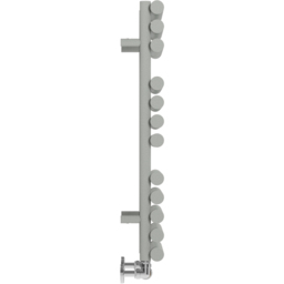 Terma Rolo Towel 1592BTU Salt n Pepper Heated Towel Rail 755 x 520mm - Size: 75.5 x 52 x 12.7cm - Grey - Wilko - thumbnail 5