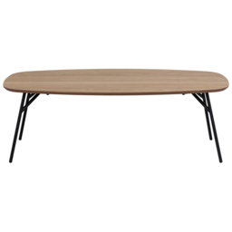 Florence Caracas Oak and Matt Black Rectangular Coffee Table - Size: 40 x 120 x 60cm - Multi - Furniture To Go - Wilko - thumbnail 4