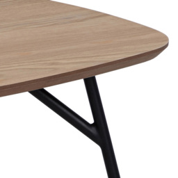 Florence Caracas Oak and Matt Black Rectangular Coffee Table - Size: 40 x 120 x 60cm - Multi - Furniture To Go - Wilko - thumbnail 7