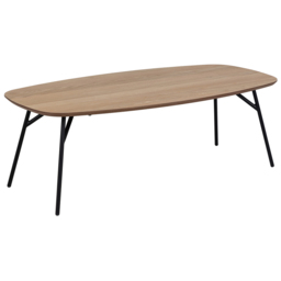 Florence Caracas Oak and Matt Black Rectangular Coffee Table - Size: 40 x 120 x 60cm - Multi - Furniture To Go - Wilko - thumbnail 3