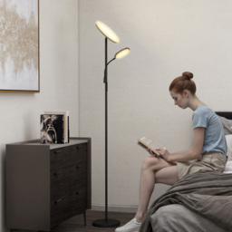 HOMCOM 2 Way Black Floor Lamp with 4 Scene Modes - Size: 12.5 x 32.5 x 40.5cm - Wilko - thumbnail 3