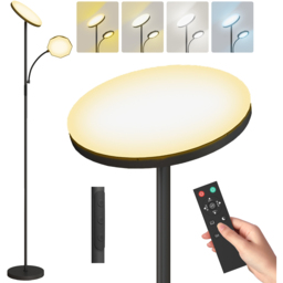 HOMCOM 2 Way Black Floor Lamp with 4 Scene Modes - Size: 12.5 x 32.5 x 40.5cm - Wilko - thumbnail 4